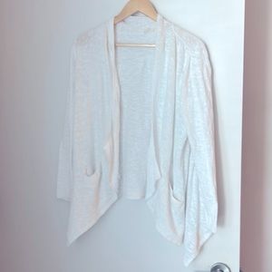 White Linen Cardigan